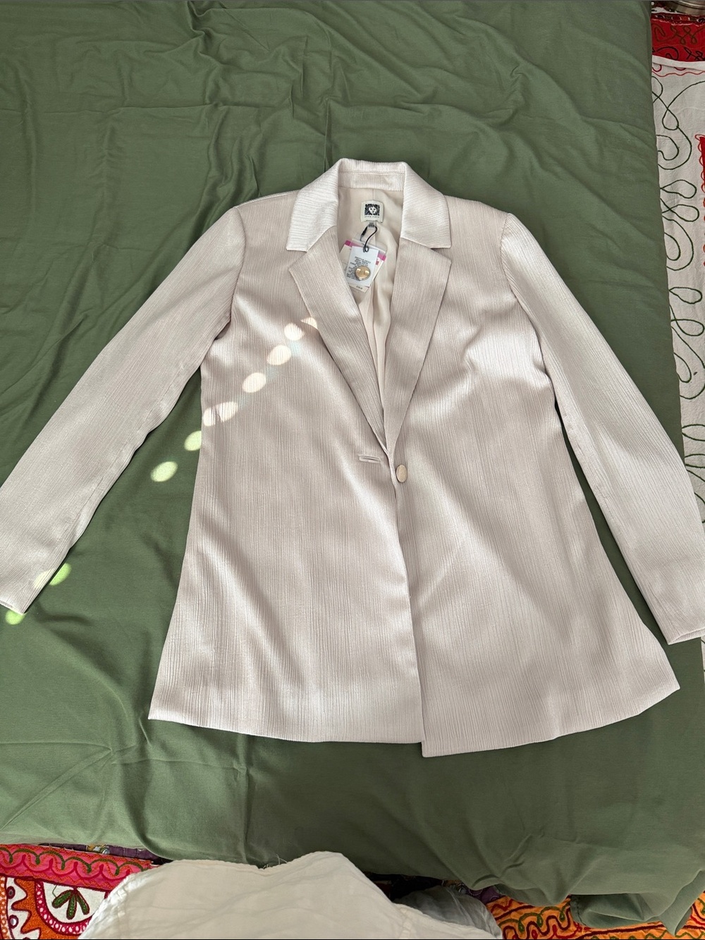 Anne Klein Cream Single-Button Women's Blazer